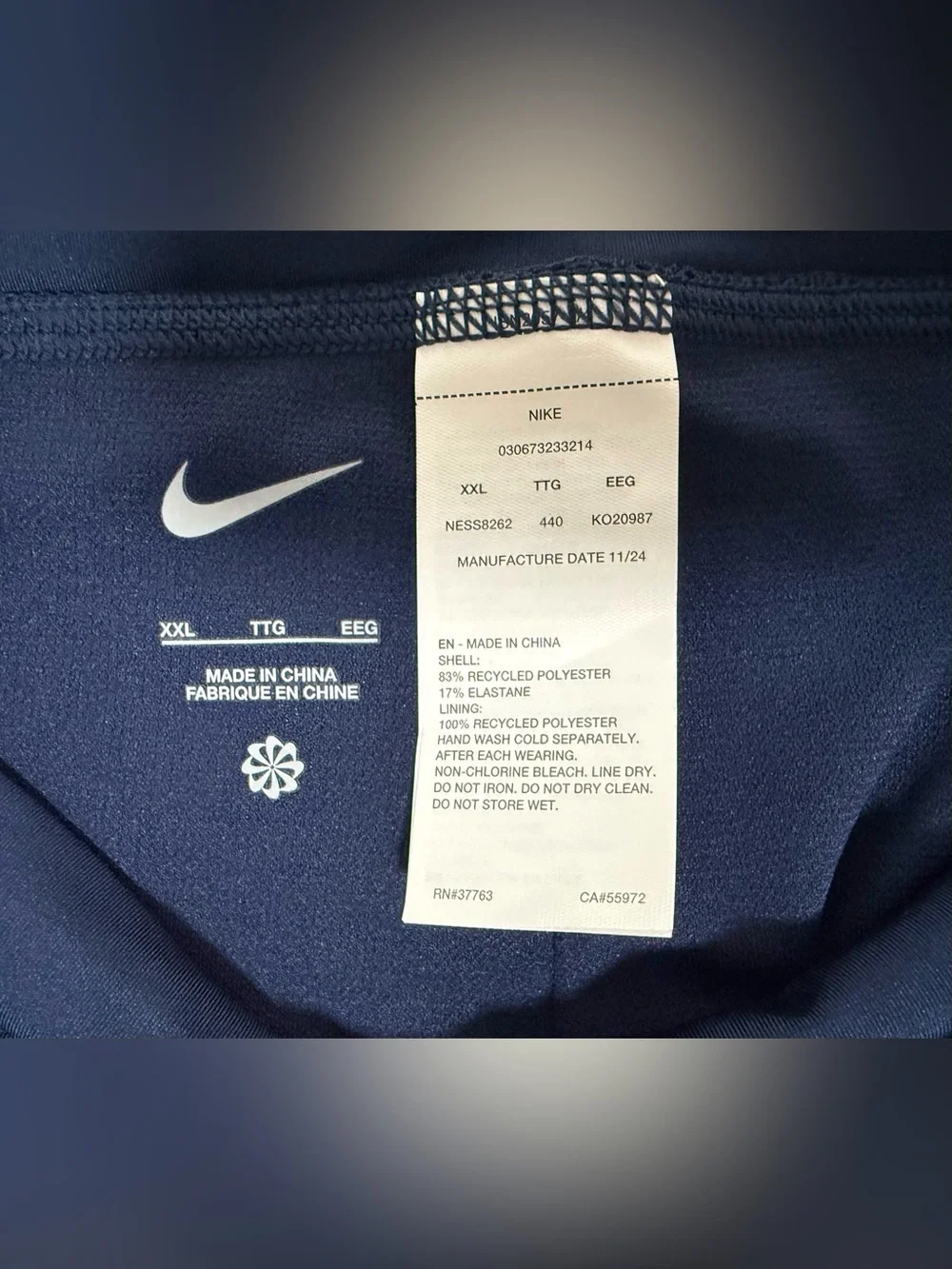 Nike Swim Women’s XXL Navy Blue Boyshort Swim Shorts NWT Swoosh Stretch